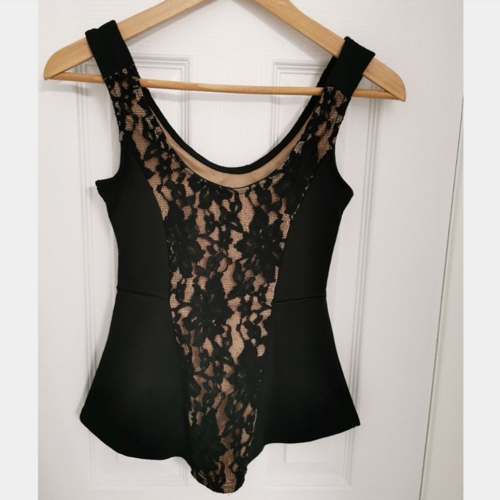 Peplum Top With Lace